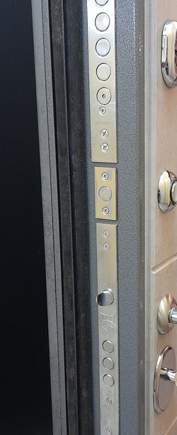 Входная металлическая дверь RеX (РЕКС) 23 Пчела Бетон темный / ФЛ-183 Сандал белый 16мм