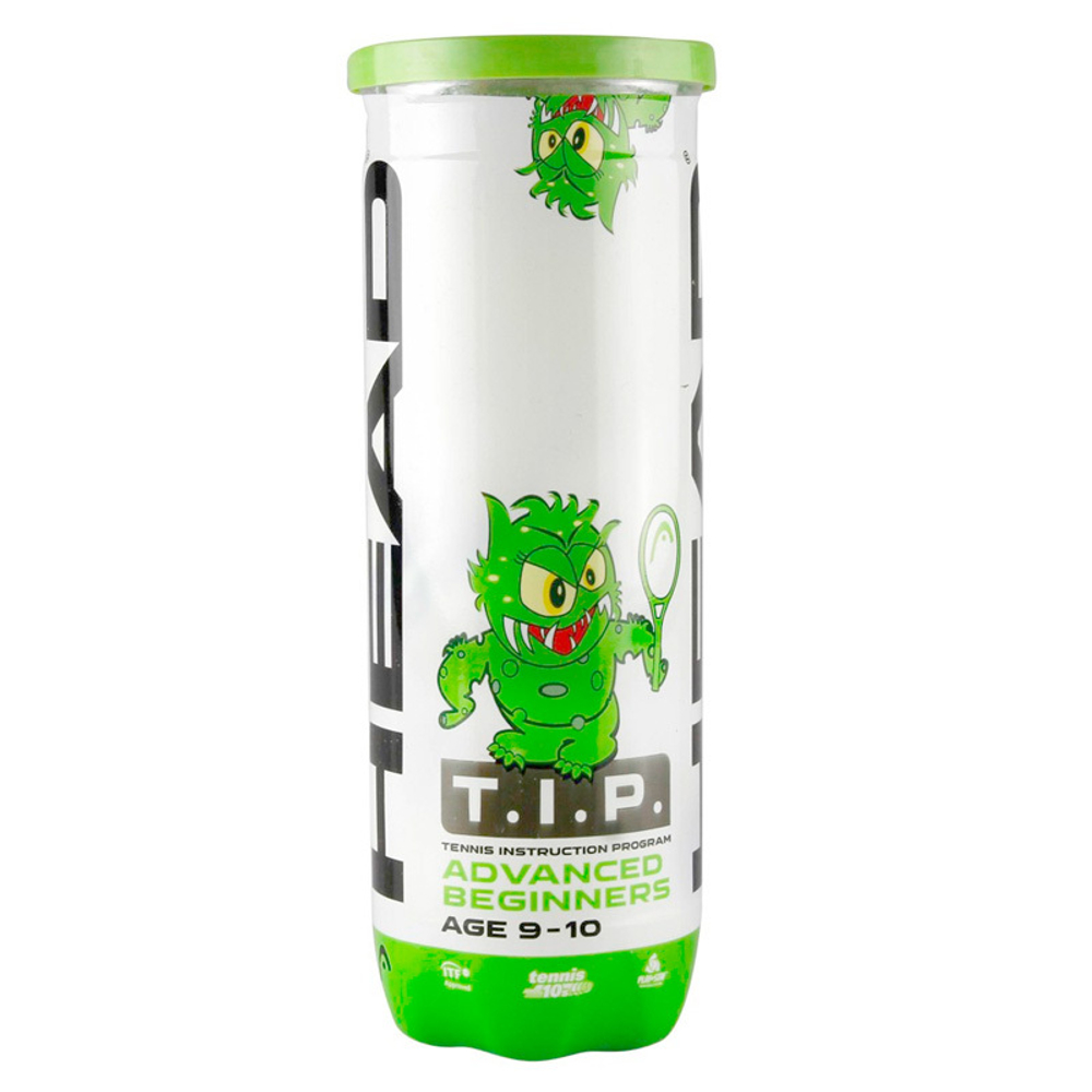 Мячи для большого тенниса детский HEAD T.I.P Green 578133, 3шт.