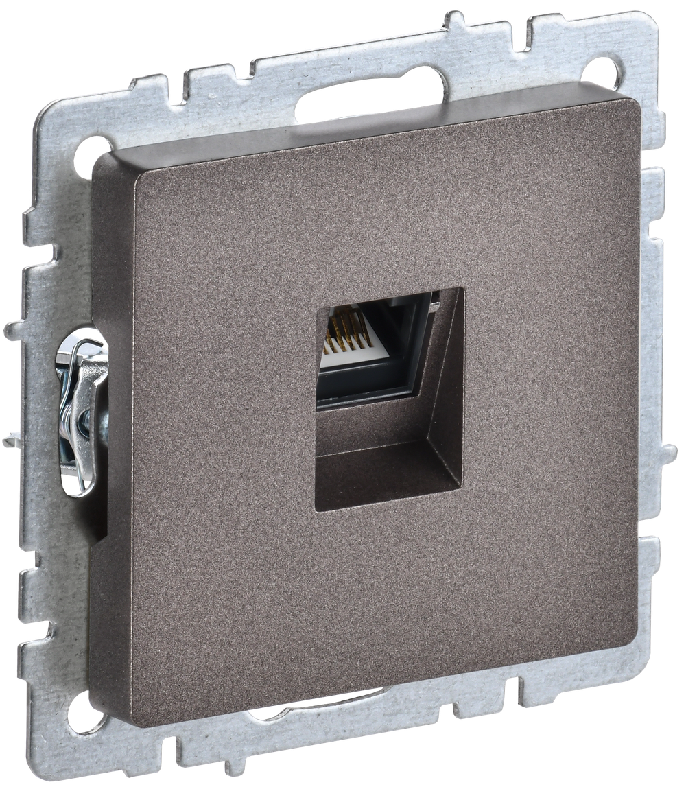 BRITE Розетка компьютерная RJ45 кат.5E РК10-БрТБ темная бронза IEK