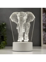 Светильник «Слон» LED белый от сети 9.5×12.5×19 см RISALUX