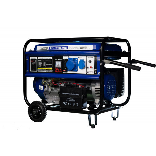 Генератор Tehnotek T 7500Е медная обмотка(Колеса+Ручки)