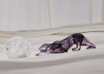 Статуэтка Lalique Zeila Panther Purple, 21 см