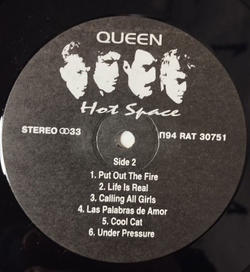 Винтажная виниловая пластинка LP Queen Hot Space (Россия 1994)