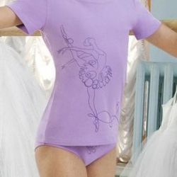 Комплект для девочек (футболка+трусами) ARINA BALLERINA 201028
