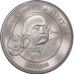 France, Gustave Flaubert Cupronickel Medal, Undated
