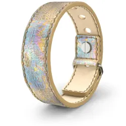 Кожаный браслет Москвёнок STYLE 2024 золотой дракон (проход + питание)