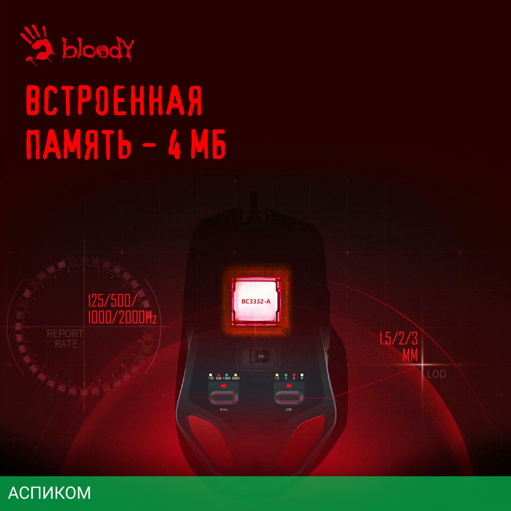 Мышь A4Tech Bloody W70 Max белый