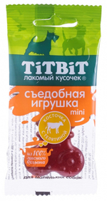 TitBit лакомство для собак Съедобная игрушка косточка с телятиной Mini 20 гр.