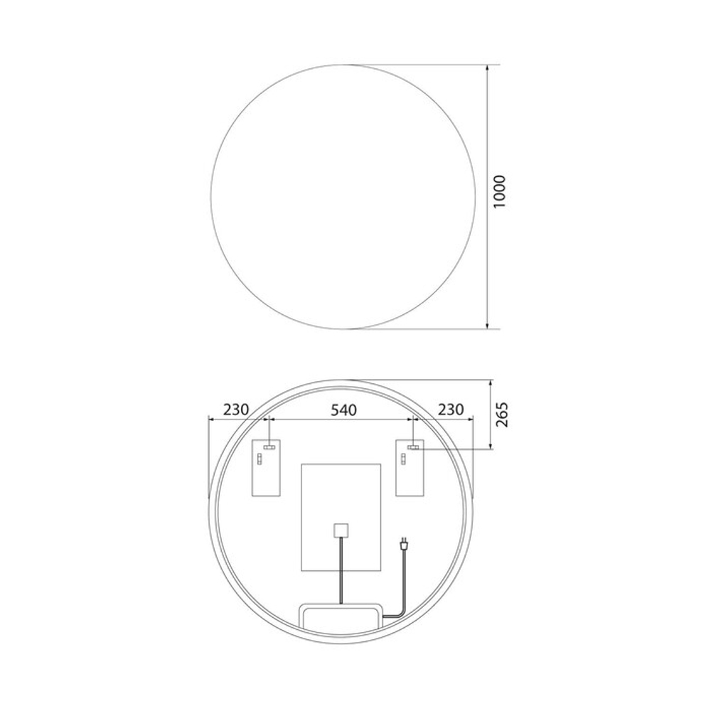 Зеркало с подсветкой и термообогревом IDDIS Bild, 100 см, BIL10T0i98