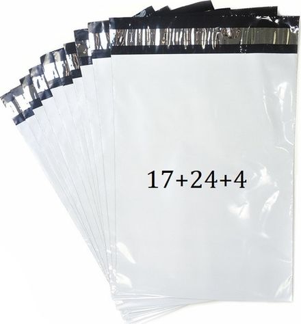 Курьерские пакеты 17х24+4см, 50мкм (100/1000шт)