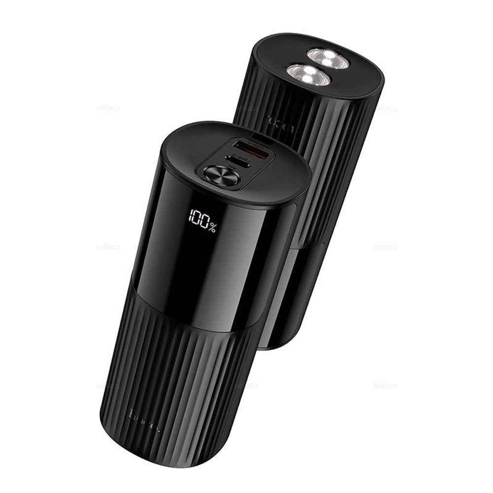 Hoco J150 Stream 22.5W+PD20W+портативный аккумулятор с фонариком (20000mAh) (black)
