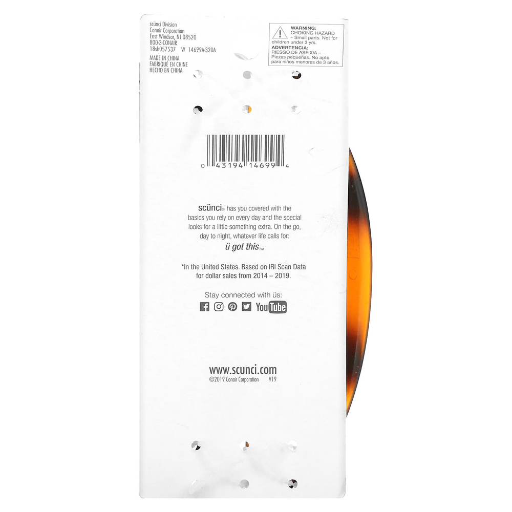 Scunci, Заколки-бананы, разные цвета, 3 штуки