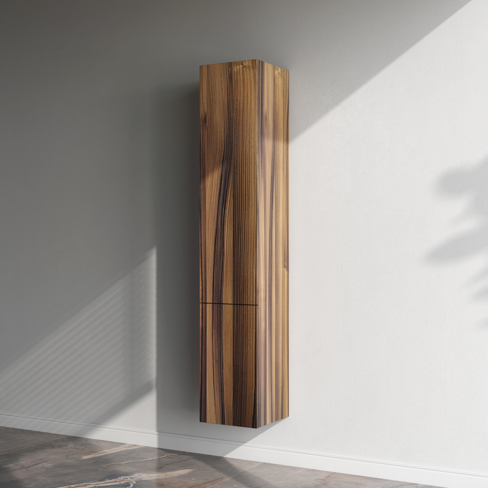 Шкаф-пенал, подвесной, левый, 30 см, двери, push-to-open, орех AM.PM Gem M90CHL0306HF