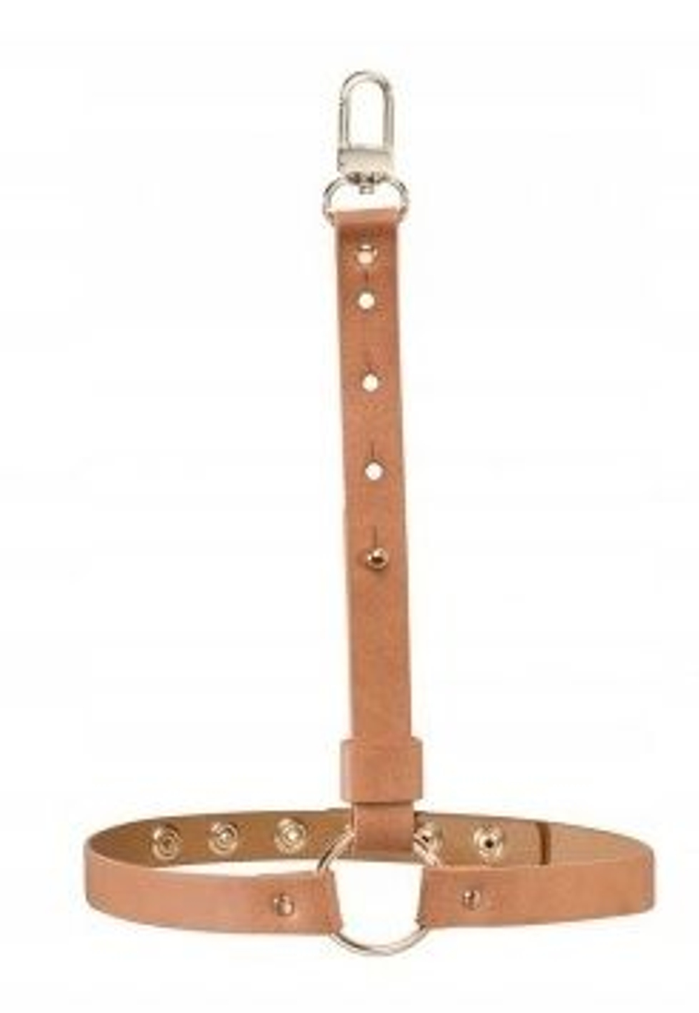 Коричневые гартеры с металлической фурнитурой (Цвет: коричневый)