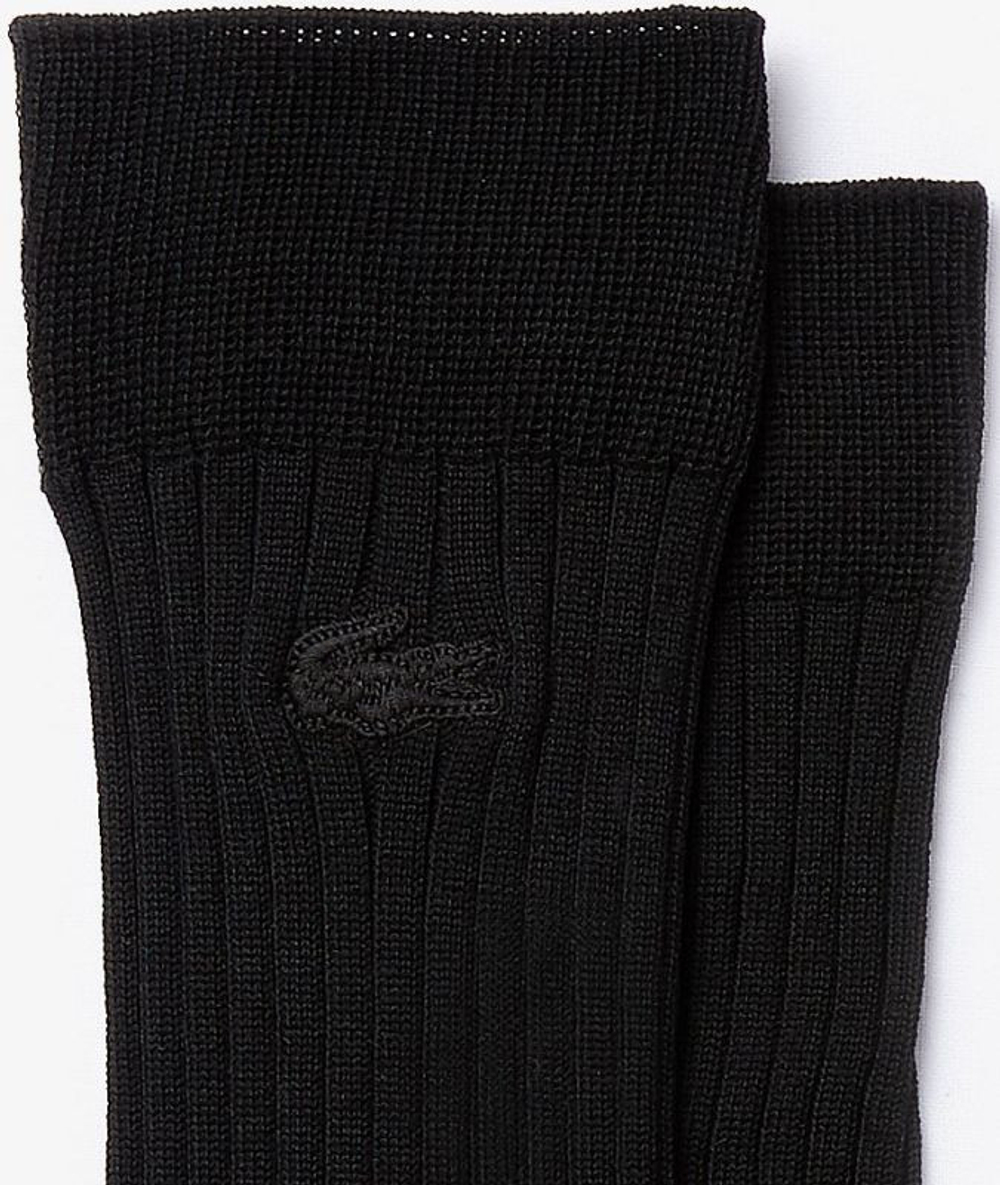 Теннисные носки Lacoste Men's Ribbed Cotton Blend Socks 1P - черный