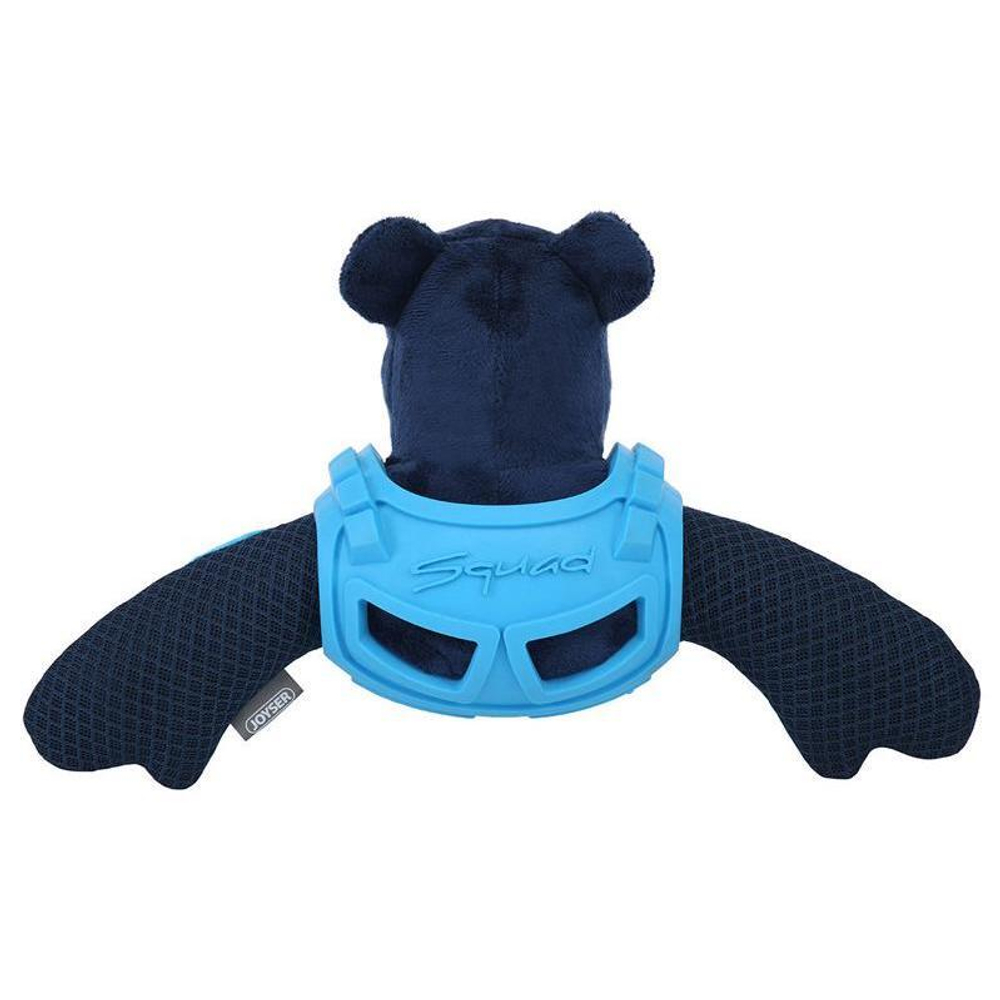 Игрушка для собак JOYSER Squad Медведь J-Bear в броне с пищалкой M/L голубой, 32 см