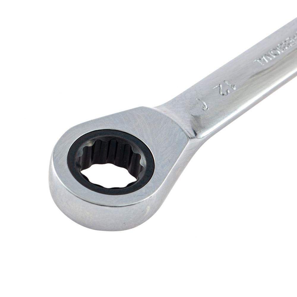 Ключ накидной трещоточный, 10 х 12 мм, CrV, зеркальный хром Matrix