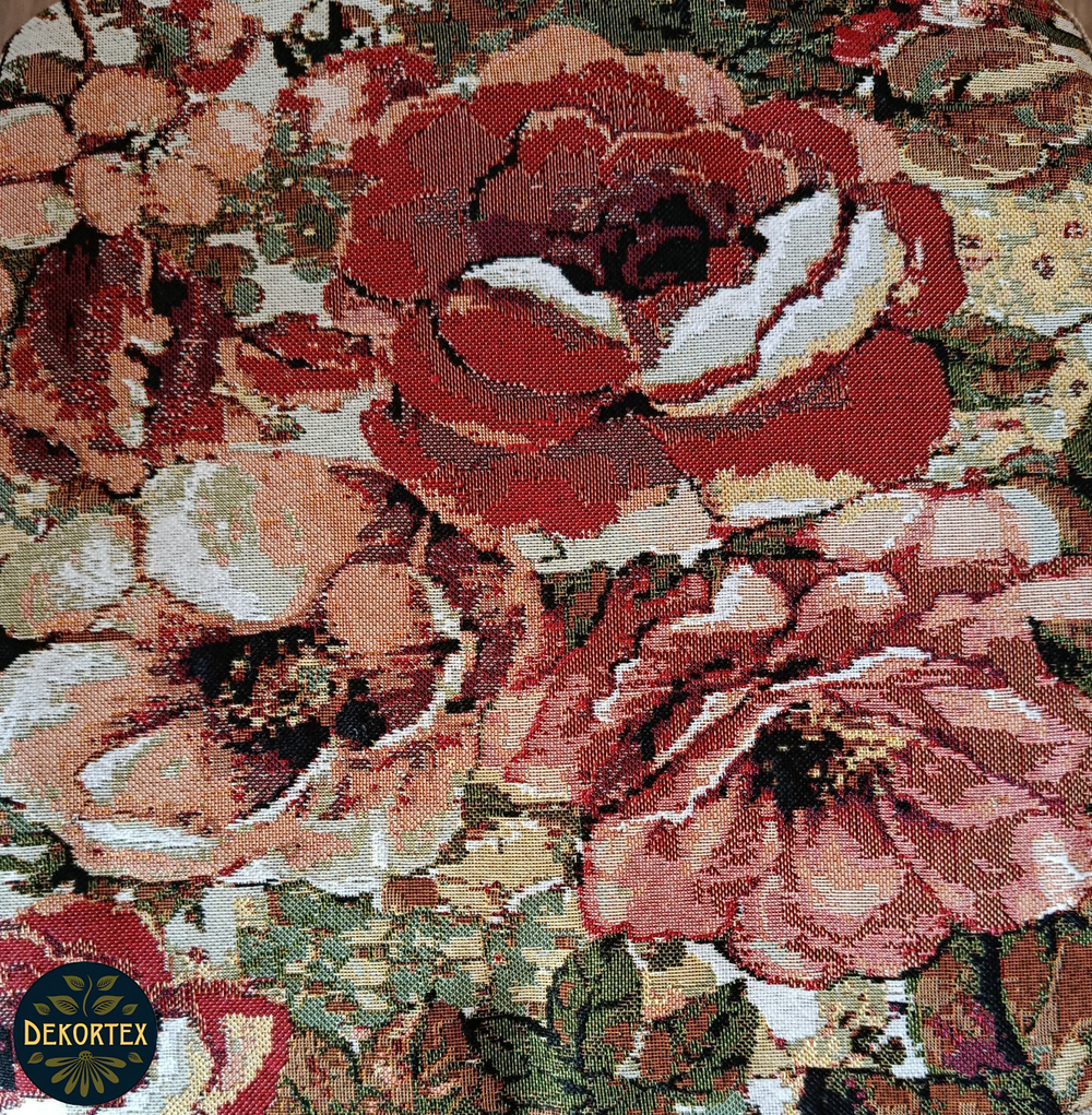 Набор чехлов на табурет из гобелена Дикая роза (33х33 см) - 2шт