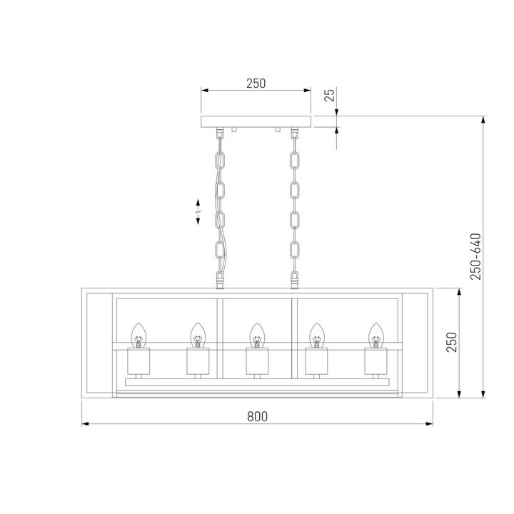 Подвесная люстра Eurosvet Crate 70122/5 черный