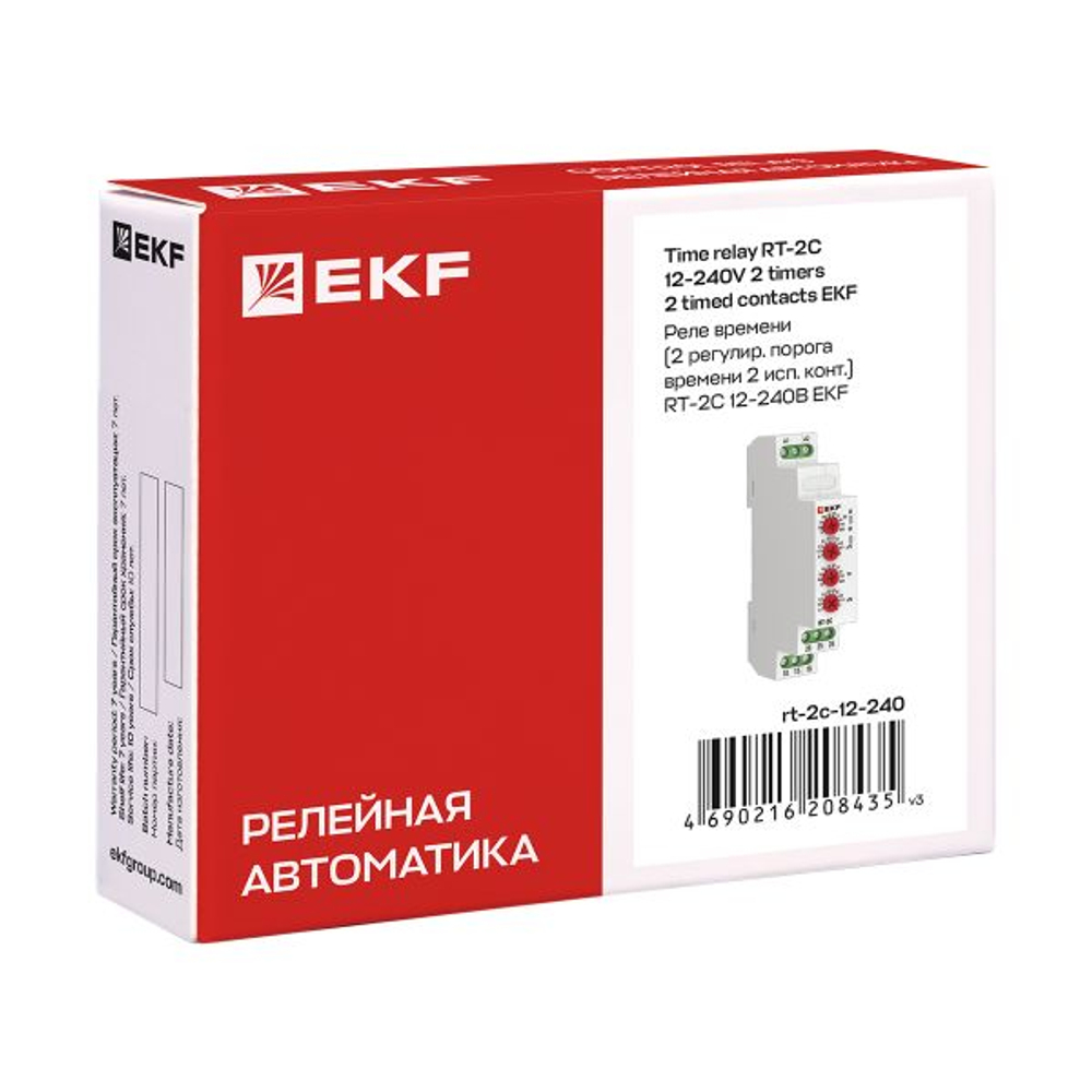 Реле времени (2 регулир. порога времени 2 исп. конт.) RT-2C 12-240В EKF PROxima