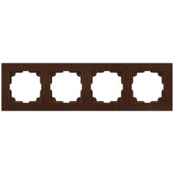 Рамка для розеток и выключателей Intro Accent 6-504-10 на 4 поста, СУ, венге | Intro