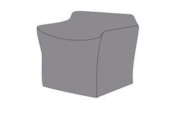 Защитный чехол на кресло Касабланка 88×82×70, цвет серый