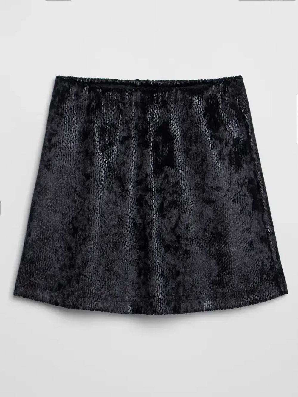 Юбка для девочки черная блестящая