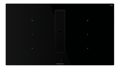 Индукционная варочная панель с вытяжкой Kuppersbusch KMI 9350.0 SR Black Velvet