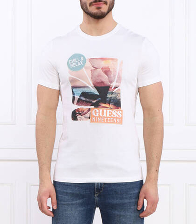 Футболка SUNSET FLOWER GUESS - белый(M3GI29 I3Z14)