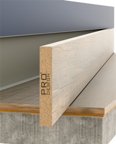 МДФ вставка для плинтуса Pro Design шпон дуба матовый лак покраска по RAL 2700х70мм