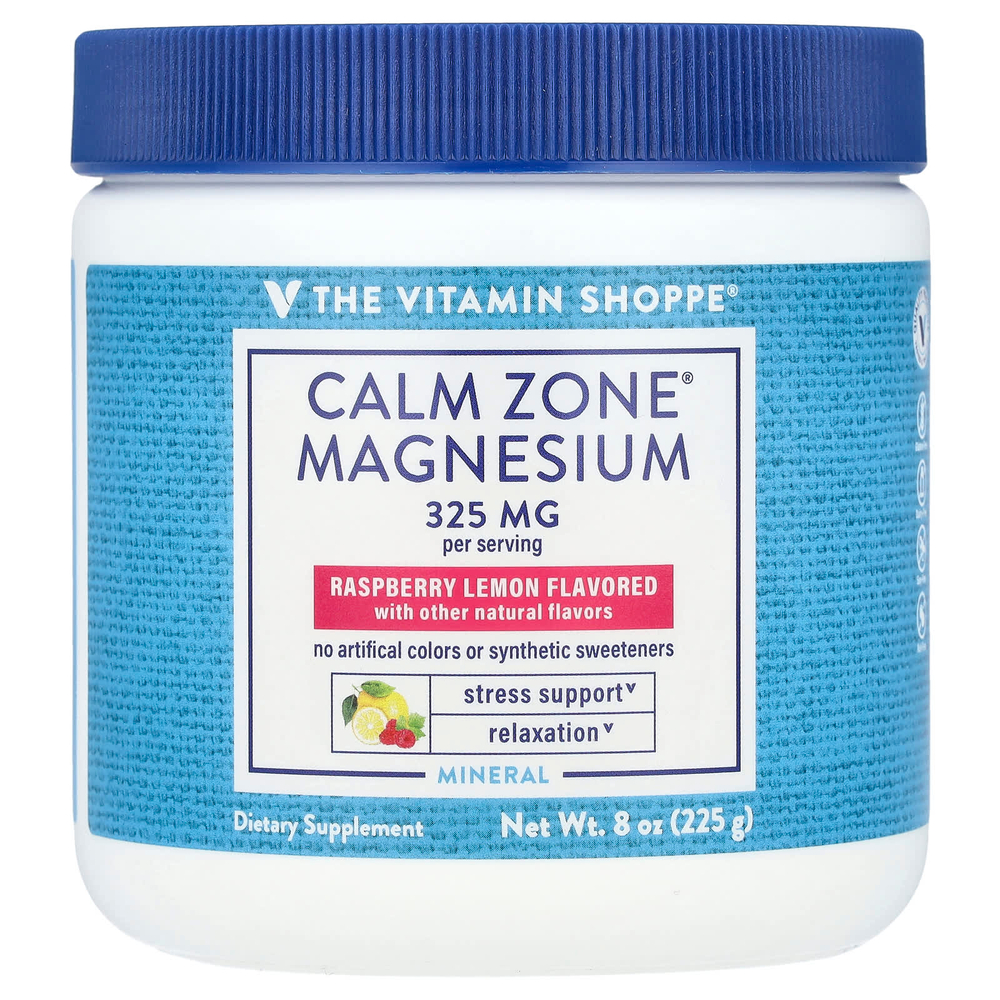 The Vitamin Shoppe, Calm Zone®, магний, малина и лимон, 225 г (8 унций)