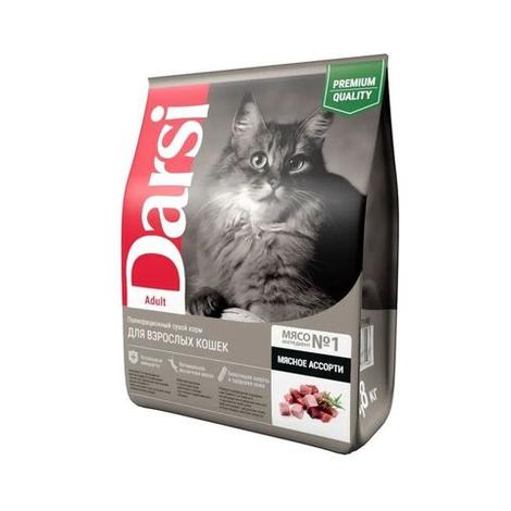 Корм для кошек сухой DARSI Adult 1,8 кг для взрослых животных/Мясное ассорти