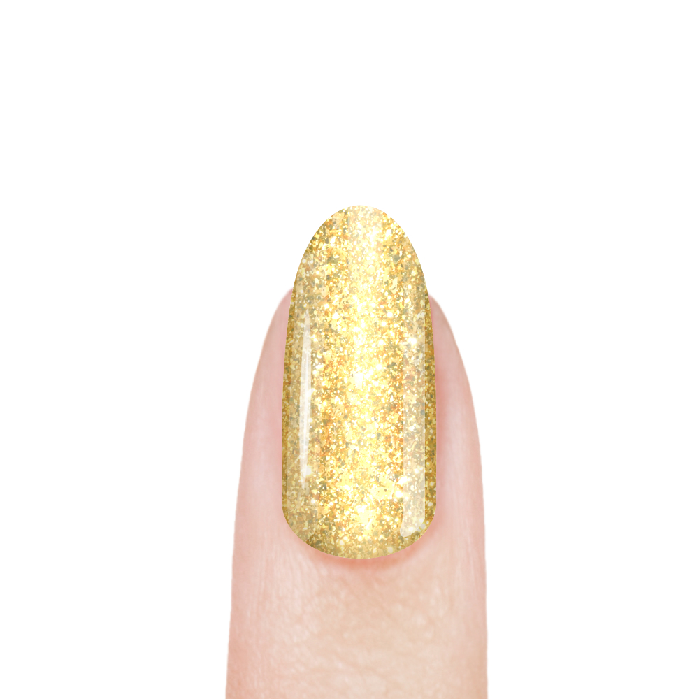 Гель-краска Nail Club металлическая с хлопьями S-33 Gold-coin 5 гр.