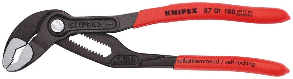 Клещи трубные KNIPEX Cobra® черненая 180 мм 8701180
