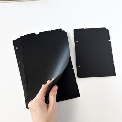 Черные разделители в блокнот на 4/2 кольцах