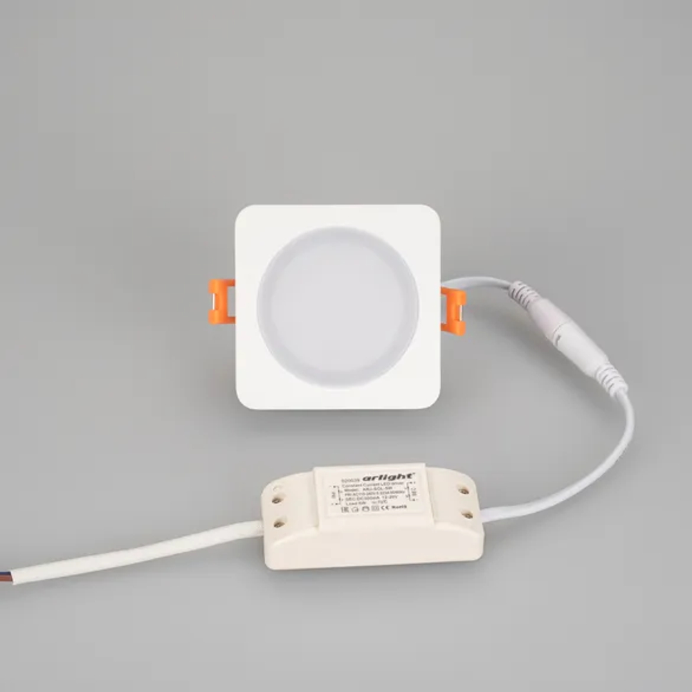 Светодиодная панель LTD-80x80SOL-5W Warm White 3000K (Arlight, IP44 Пластик, 3 года) 016962