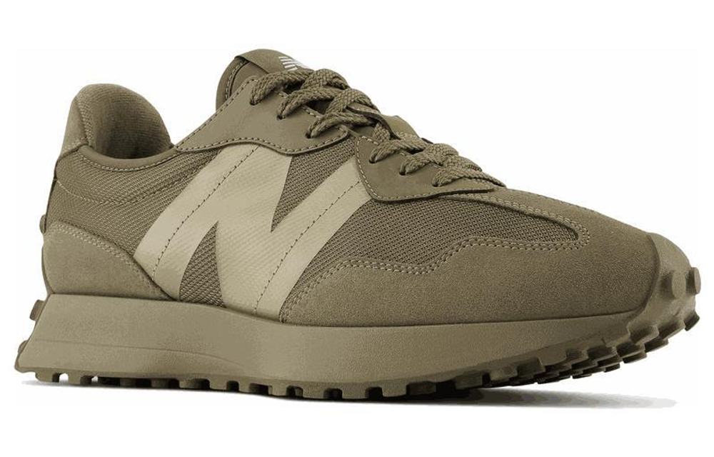 New Balance NB 327 retro casual shock-absorbing breathable running shoes for men and women the same army green