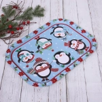 Поднос жестяной 40*28см «Веселые пингвины»