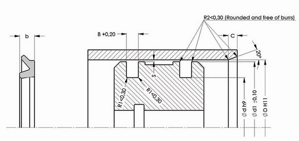 A807-100 NBR Пневматическое уплотнение поршня 100-90-4,25