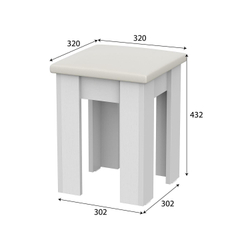 Табурет №1 / Белый