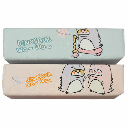 Пенал мягкий ПИФАГОР, 1 отделение, ПВХ, ассорти "Dinos", 20x6х4 см, 273823