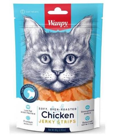 Wanpy Cat лакомство куриная соломка мягкая 80 г