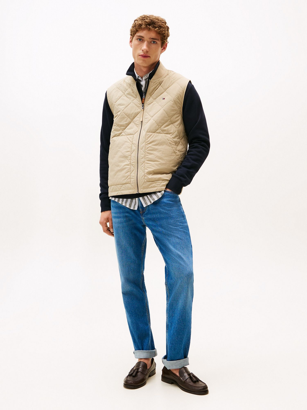 Утепленный жилет Tommy Hilfiger Water-Repellent Insulated Quilted Vest Sandalwood