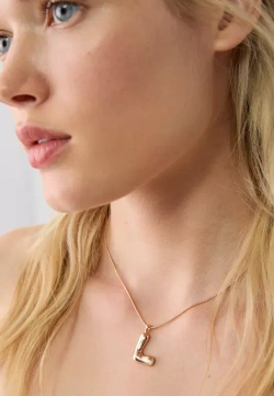 STRADIVARIUS Ожерелье с инициалами, золотой