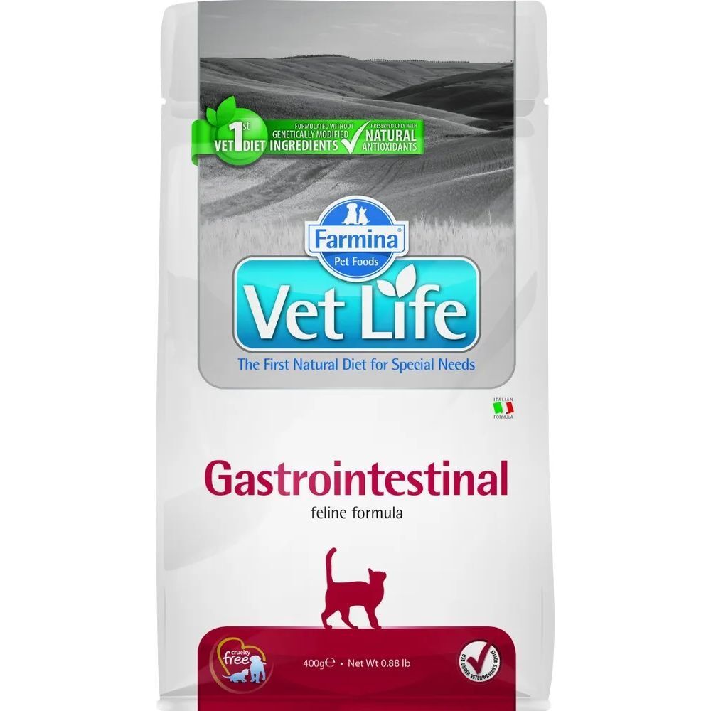 Farmina 400г. Vet Life Cat Gastro-Intestinal диета при заболеваниях ЖКТ и в период востановления