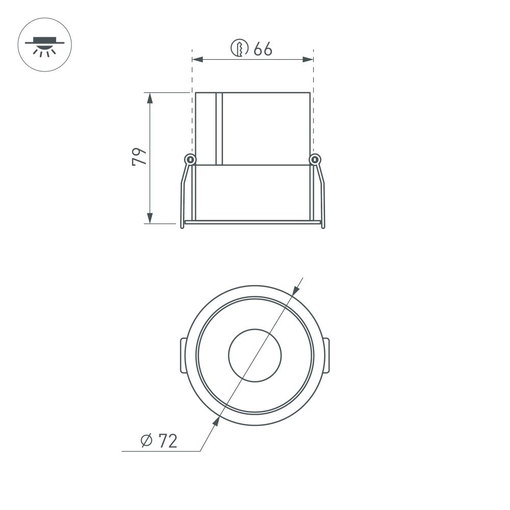 Светильник MS-ATLAS-BUILT-R72-20W Day4000 (BK-BK, 30 deg, 230V) (Arlight, IP20 Металл, 5 лет) 035461