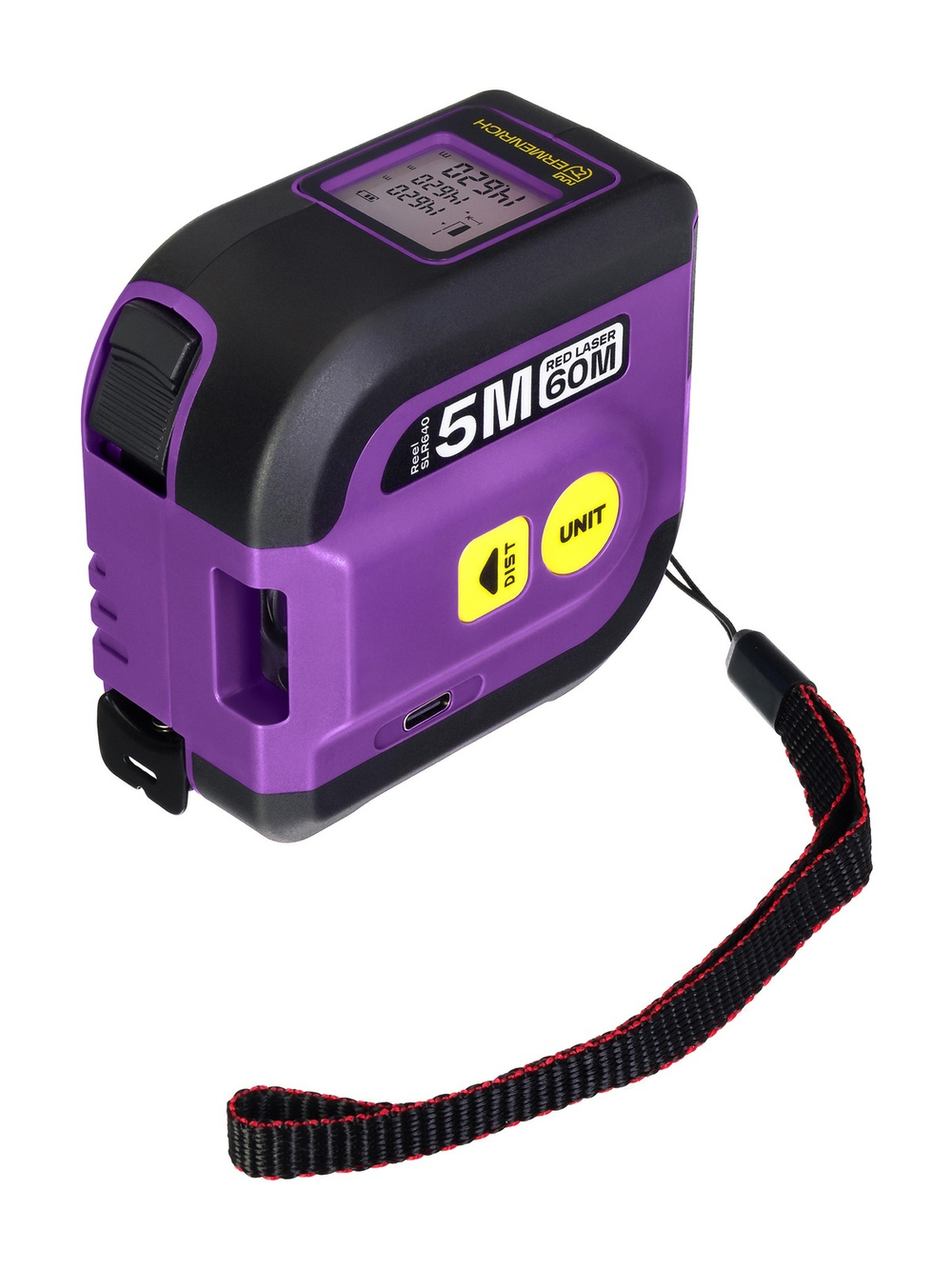Рулетка с лазерным дальномером Ermenrich Reel SLR640