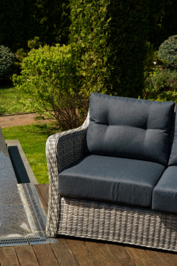 3-х местный диван из искусственного ротанга ВЕНЕЦИЯ (цвет: серый)