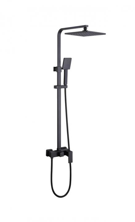 Душевая стойка ABBER Daheim AF8220BL без излива, черный матовый