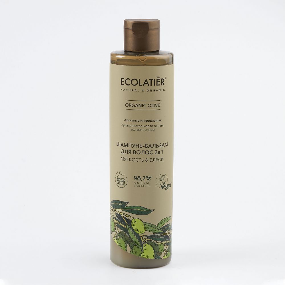 Ecolatier Organic Olive шампунь-бальзам для волос 2в1, 350мл